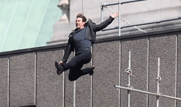 Tremenda caída de Tom Cruise en pleno rodaje