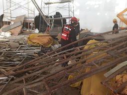 Derrumbe en Ezeiza. Foto: Ministerio de Seguridad