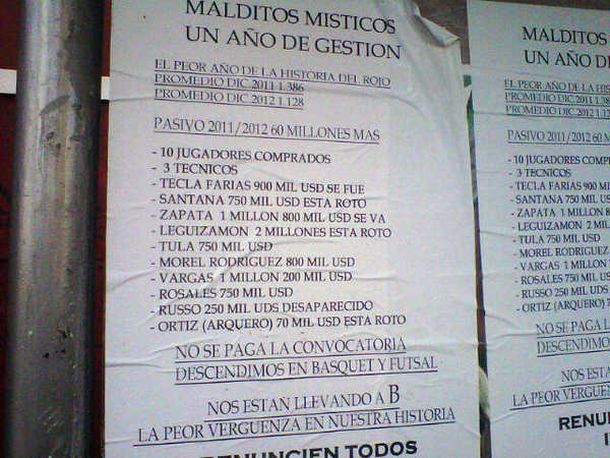 Aparecieron afiches contra Cantero en Avellaneda