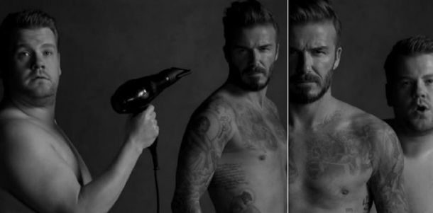 Parodia: Beckham, desnudo junto a otro hombre