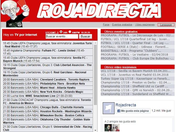 El sitio Roja Directa. El sitio Roja Directa.