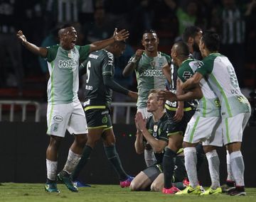 &nbsp;Andrés Ibarguen de Atlético Nacional celebra después de anotar su gol