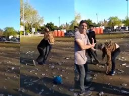 Festejo a lo bestia: así fue la extraña pelea al final de la fiesta por el torneo de rugby