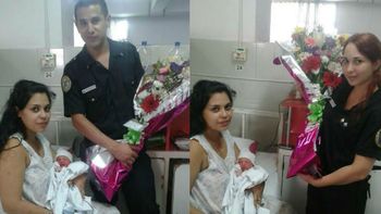 Policías ayudaron a una mamá a dar a luz Policías ayudaron a una mamá a dar a luz
