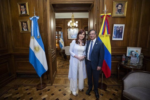 Cristina Kirchner recibió a Gustavo Petro en el Senado