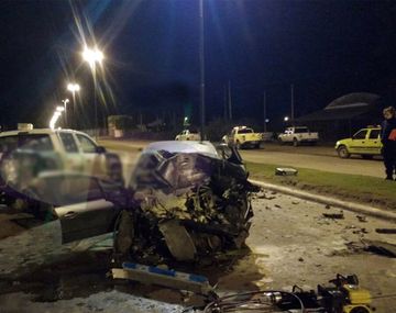 Choque fatal en Lisandro Olmos. Foto gentileza: Red 92