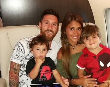 Messi subió un video de sus hijos