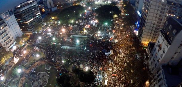 #NiUnaMenos Mirá la increíble convocatoria desde un drone