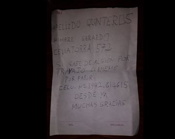 Este era el mensaje de la billetera extraviada en Concepción del Uruguay
