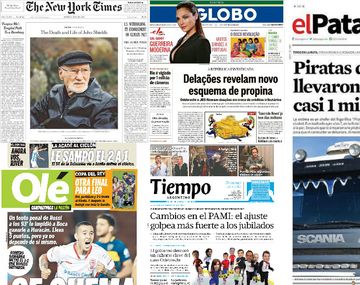 Mirá las tapas de los diarios