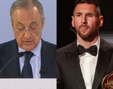El palito del presidente del Real Madrid a Messi en la asamblea del club