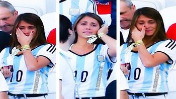 la emocion de la mujer de messi en el triunfo de la seleccion ante belgica la emocion de la mujer de messi en el triunfo de la seleccion ante belgica