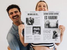 sofia pachano y su pareja anunciaron que esperan un varon con un original mensaje