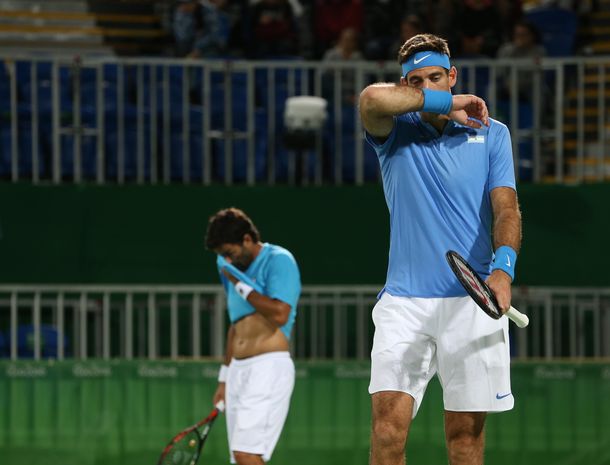 Del Potro y Machi González, eliminados por la dupla española Nadal y Marc López
