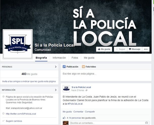 Vecinos reclaman en redes sociales la adhesión de sus intendentes a la Policía Local