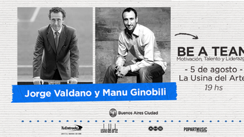 valdano y ginobili, juntos en la usina del arte valdano y ginobili, juntos en la usina del arte