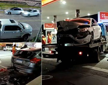 El choque ocurrió en una estación de servicio.