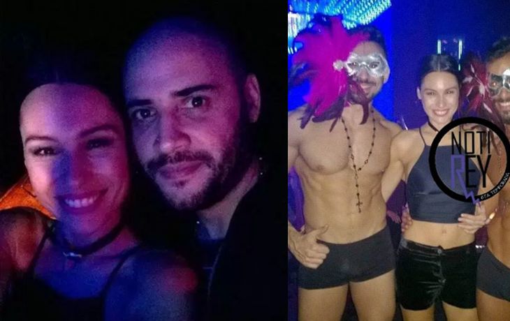 La noche loca de Pampita, junto a strippers