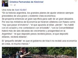 cristina cito a kicillof: el gobierno de macri no recibio una economia en crisis, ni mucho menos cristina cito a kicillof: el gobierno de macri no recibio una economia en crisis, ni mucho menos