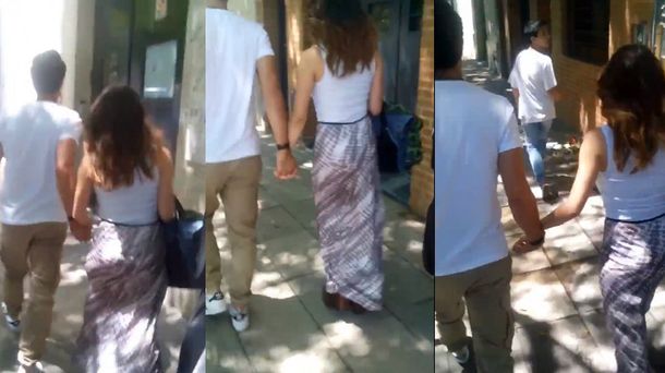 Lali Espósito y Mariano Martínez pasean juntos de la mano