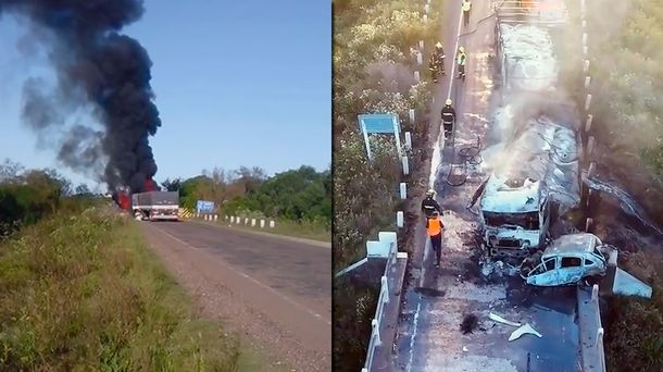 Una pareja argentina murió calcinada en una ruta uruguaya