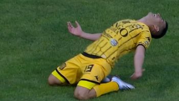 Jacobo Mansila festeja el gol de Olimpo ante Atlético Tucumán Jacobo Mansila festeja el gol de Olimpo ante Atlético Tucumán