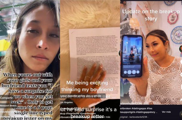 Su novio la dejó por carta y su reacción se viralizó en Tik Tok