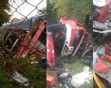 A unos bomberos  los arrolló el tren: se salvaron de milagro