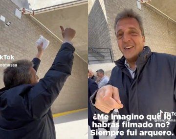 Sergio Massa en modo arquero y una reacción que se volvió viral