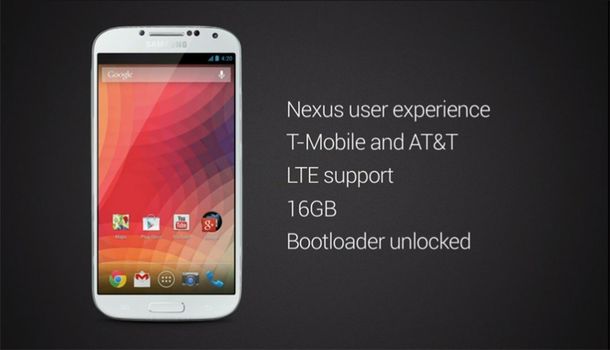 Google anuncia el Samsung Galaxy S4 Google Edition