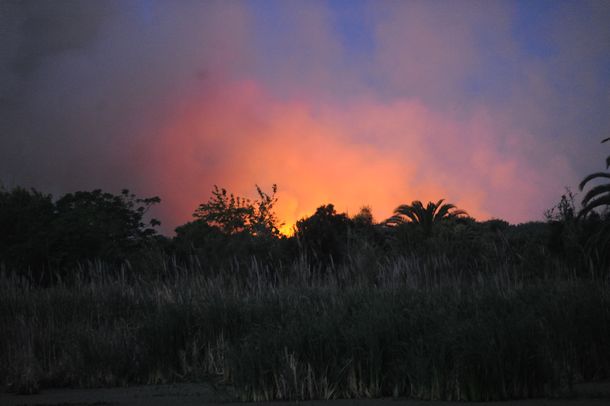 Un incendio de grandes proporciones afecta a la Reserva Ecológica