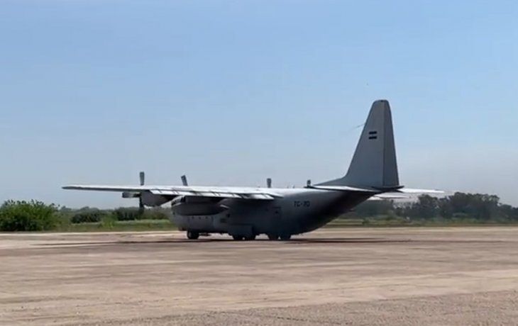El avión Hércules C-130 arribó a Israel para repatriar a los argentinos