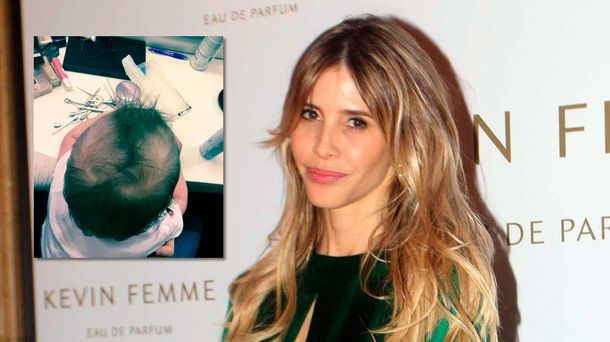 Lorenzo Tinelli en el camarín de Guillermina Valdes