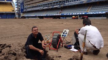 la bombonera, en obras: mira las fotos del resembrado la bombonera, en obras: mira las fotos del resembrado