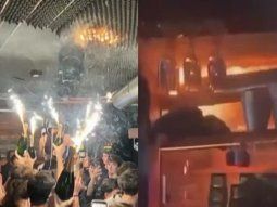 video: asi fue el momento en que comenzo a prenderse fuego el bar en suiza video: asi fue el momento en que comenzo a prenderse fuego el bar en suiza