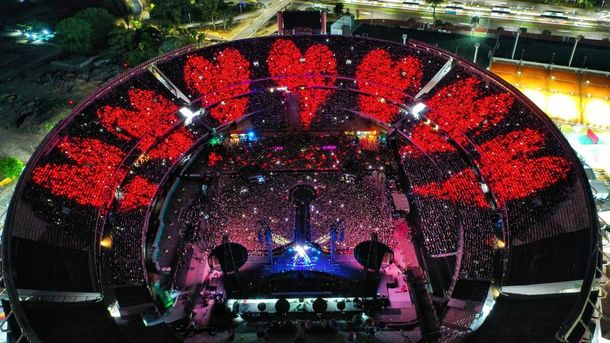 La puesta de Coldplay en sus históricas 10 noches en River. La puesta de Coldplay en sus históricas 10 noches en River.