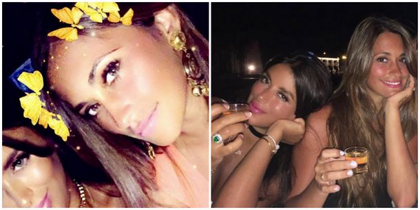 Antonella Roccuzzo y su amiga Daniella Semaan.&nbsp;