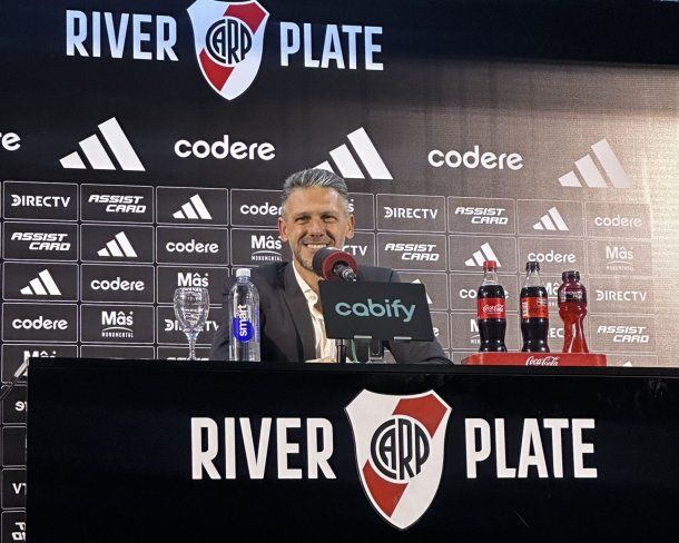 Martín Demichelis en su última conferencia de prensa en River