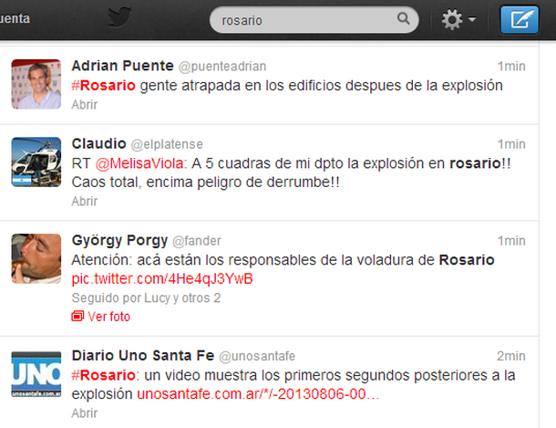 Rosario: la repercusión de la explosión en las redes sociales
