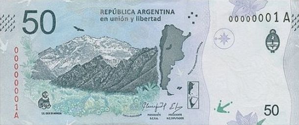 El cerro Aconcagua acompaña al cóndor patagónico en el nuevo billete de 50 pesos