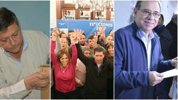 Domingo Peppo, gobernador de Chaco (izquierda); el festejo del PJ de La Rioja (centro); Tassano, intendente electo correntino (derecha) Domingo Peppo, gobernador de Chaco (izquierda); el festejo del PJ de La Rioja (centro); Tassano, intendente electo correntino (derecha)