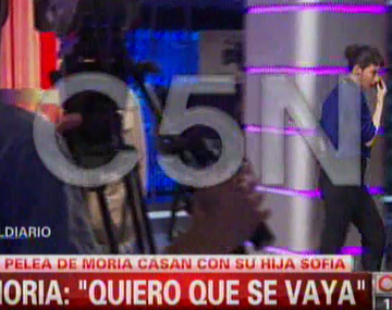 Escándalo entre Moria y su hija en la grabación de un programa