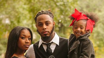 Daiwon McPherson junto a Shawna Blackmon y su hiia Daiwon McPherson junto a Shawna Blackmon y su hiia