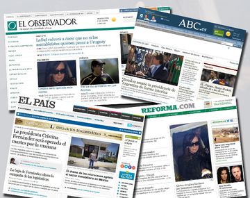 La salud de Cristina en primera plana de la prensa mundial
