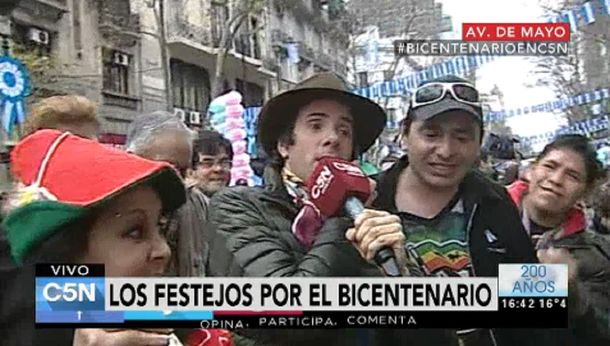 Le robaron la billetera a Robertito Funes durante los festejos por el Bicentenario