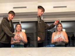 Broma de Valentino López a su mamá Wanda Nara. Broma de Valentino López a su mamá Wanda Nara.