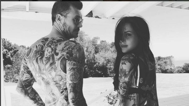 Marcelo Tinelli y su hija Candelaria, súper tatuados: El carnero y el escorpión