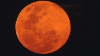 el espectaculo del eclipse total: la luna se volvio roja el espectaculo del eclipse total: la luna se volvio roja