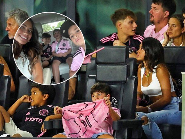 El enojo de Antonela Roccuzzo con Ciro Messi durante el partido del Inter de Miami