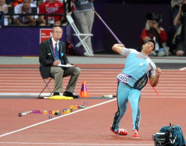 Debut y despedida para Braian Toledo en lanzamiento de jabalina